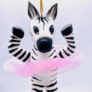 Hand Carved and Hand Painted Zebra Tutu